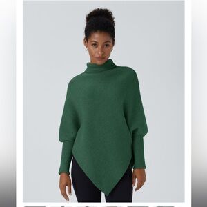 HALARA Forest Green Women's Poncho Sweater